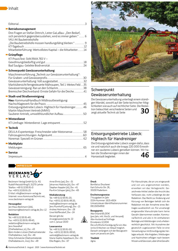 KOMMUNALTECHNIK, 5. DIGITALE AUSGABE 2020